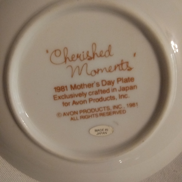 1981 Cherished Moments Mother's Day plate - Picture 2 of 2